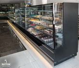 جذابیت درنگاه اول،یخچال قنادی مشکی بااستیل دودی