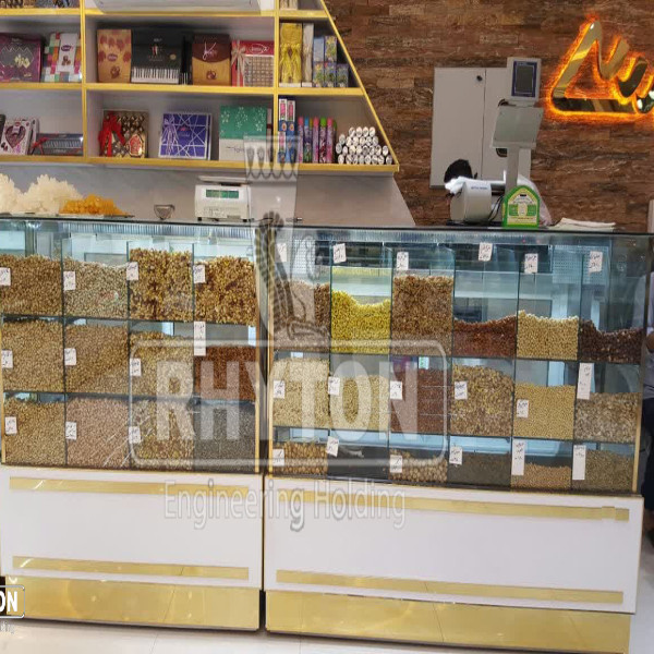 نمایش شیرینی ها وآجیل ها باجلوه ای لوکس وکاربردی